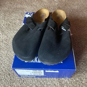 Birkenstock Boston black suede